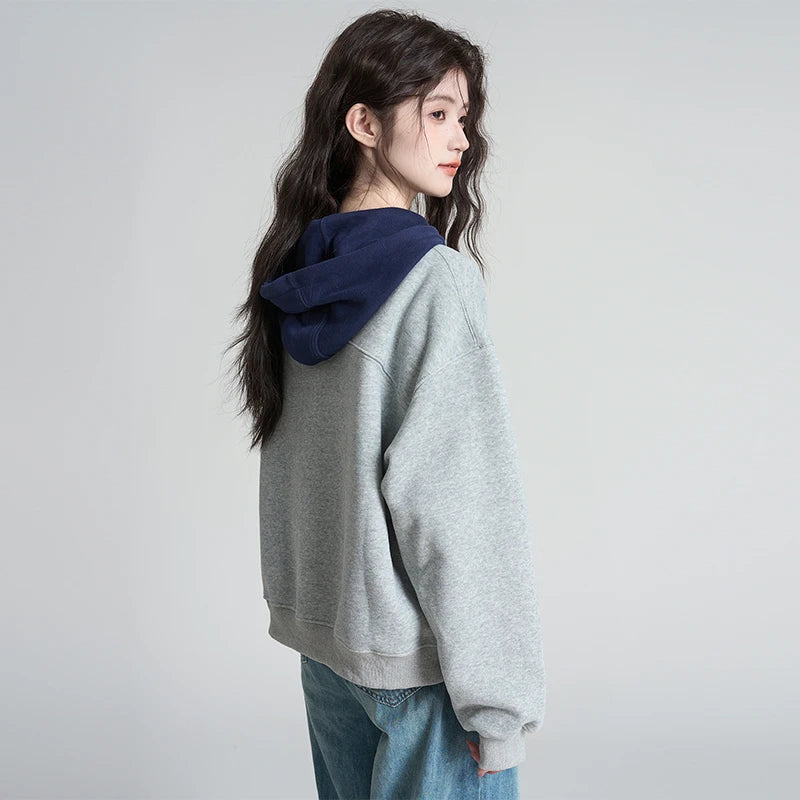 Hooded Colorblock Sweater