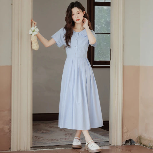 Polo Neck Short Sleeve Dress