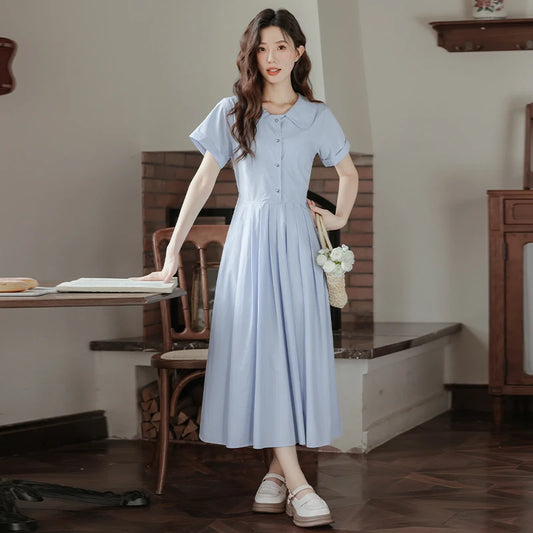 Polo Neck Short Sleeve Dress